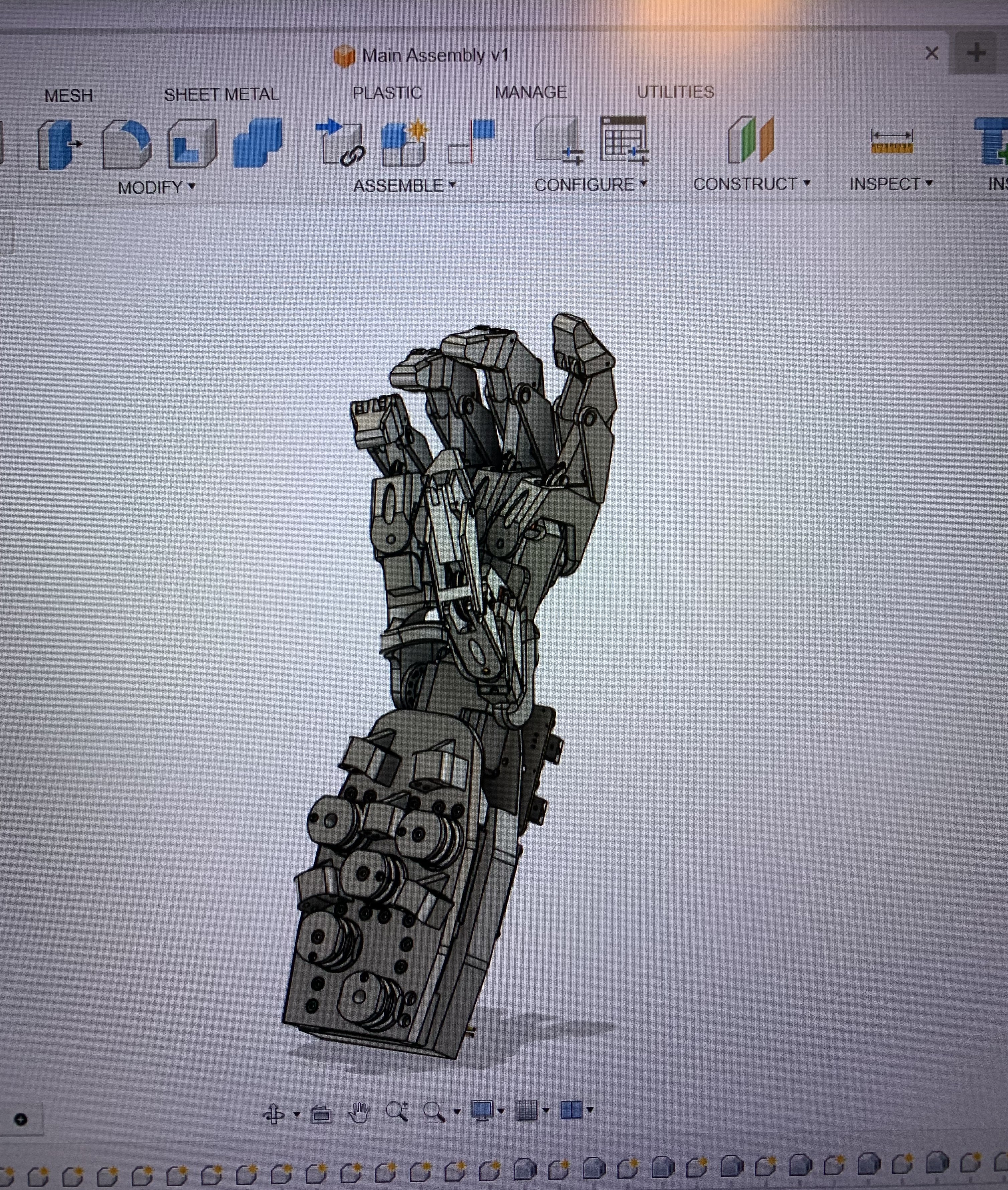 Robotic hand assembly