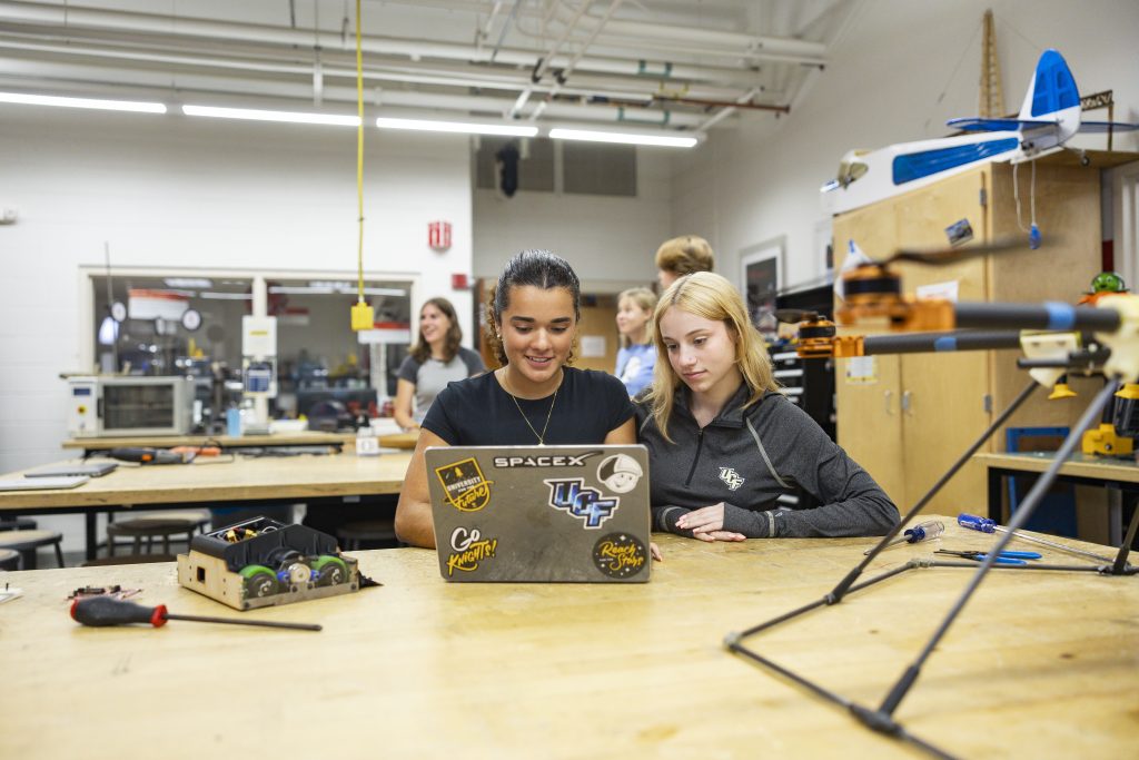 students in lab